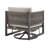 Outdoor Patio Swivel Glider Lounge Chair In Black Aluminum With Gray Cushions-1346623313
