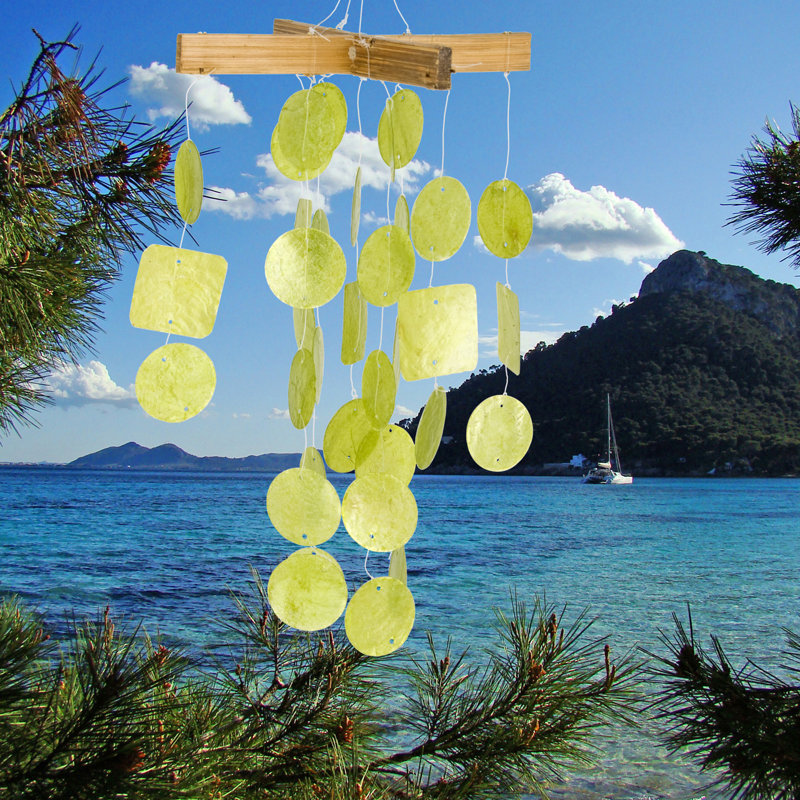Carillon Mini Capiz, Vert lime