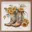 Bottes avec tournesols-1091851685
