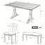 Ensemble de table de salle à manger 6 pièces avec banc et chaises capitonnées-1302386531-1302386532