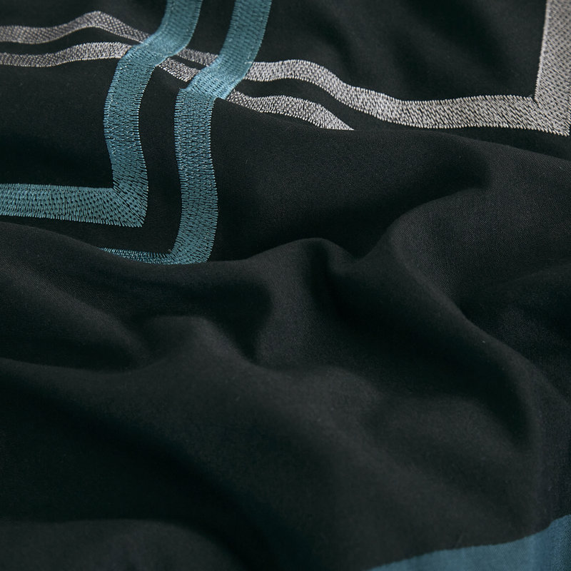 Microfiber Modern & Contemporary 7 Piece Comforter Set, Queen Comforter + 6 Additional Pieces, Teal/Black/Gray