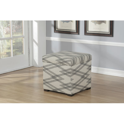 Tami By Latitude Run® Upholstered Square Storage Ottoman - Cubed Lift Top Footstool - Blanket, Linen, Toy Chest - Espresso Legs - Arrives Assembled -