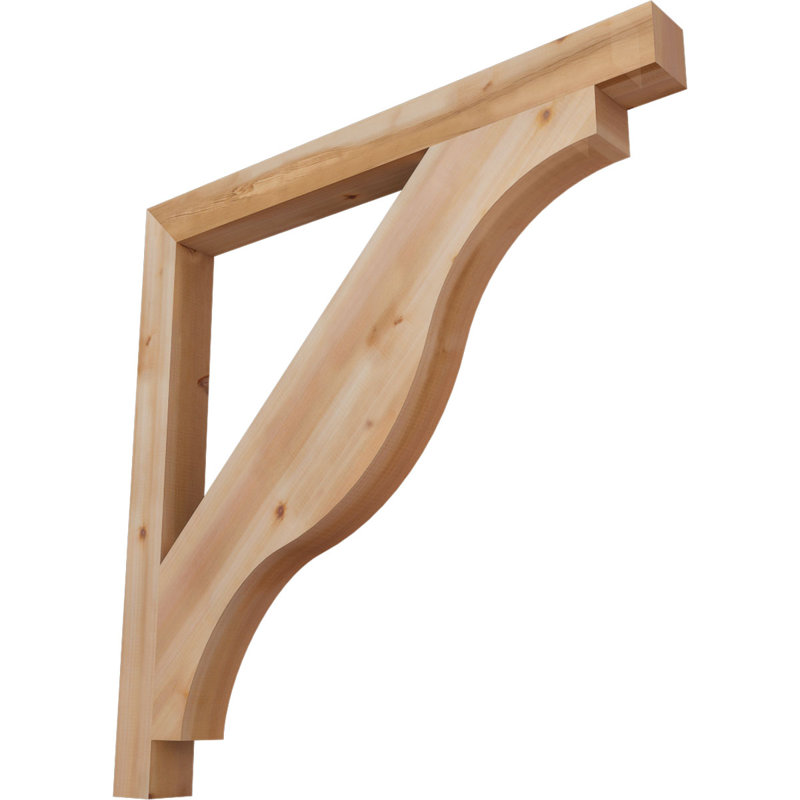 Support de bloc Funston, Cèdre rouge de l'Ouest (lisse), H 46 po x l 3,5 po x P 46 po