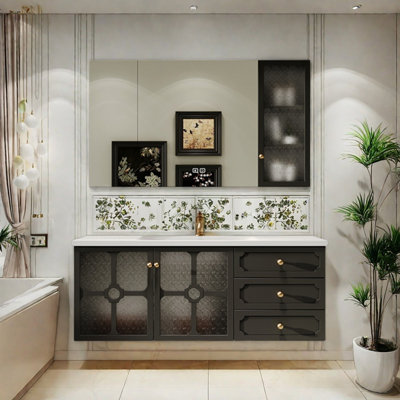 Simple modern style bathroom cabinet