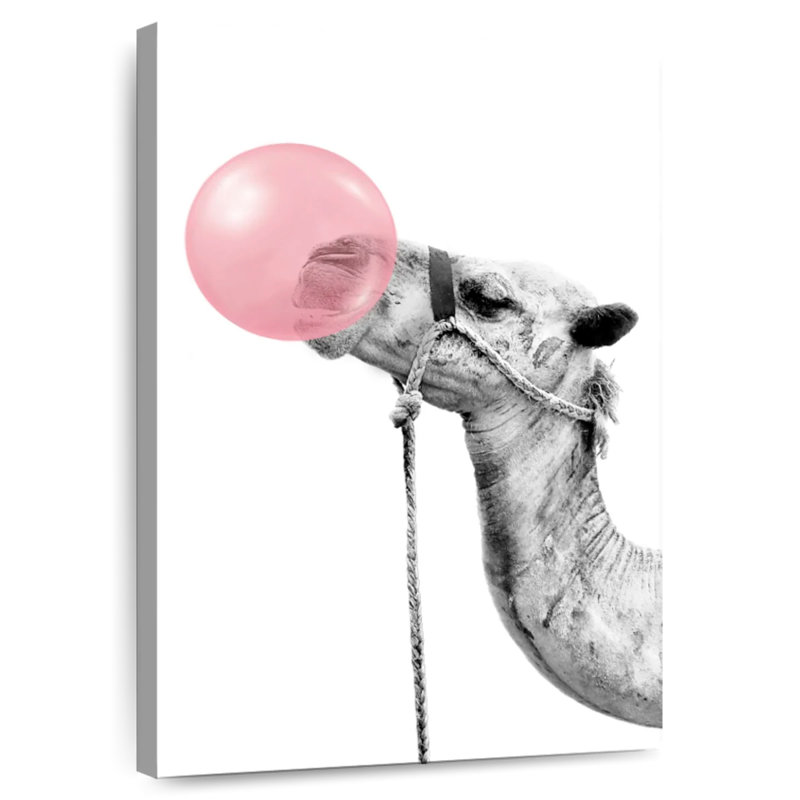 Pop Bubble Gum Camel, 45" H x 30" W