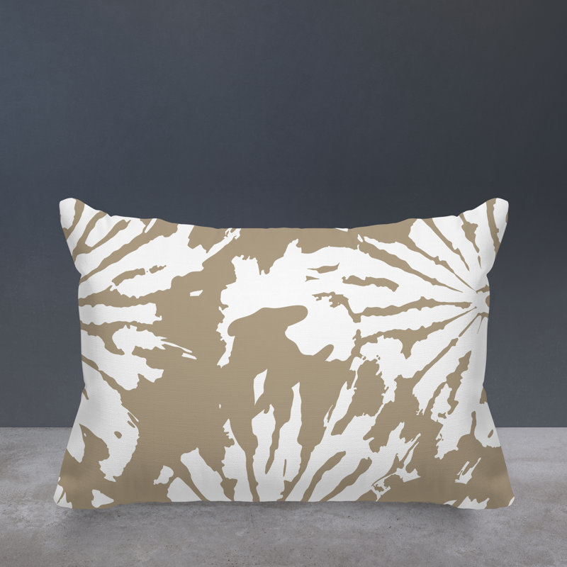 Coussin Cecil, H 14 po x l 20 po, Beige / blanc floral