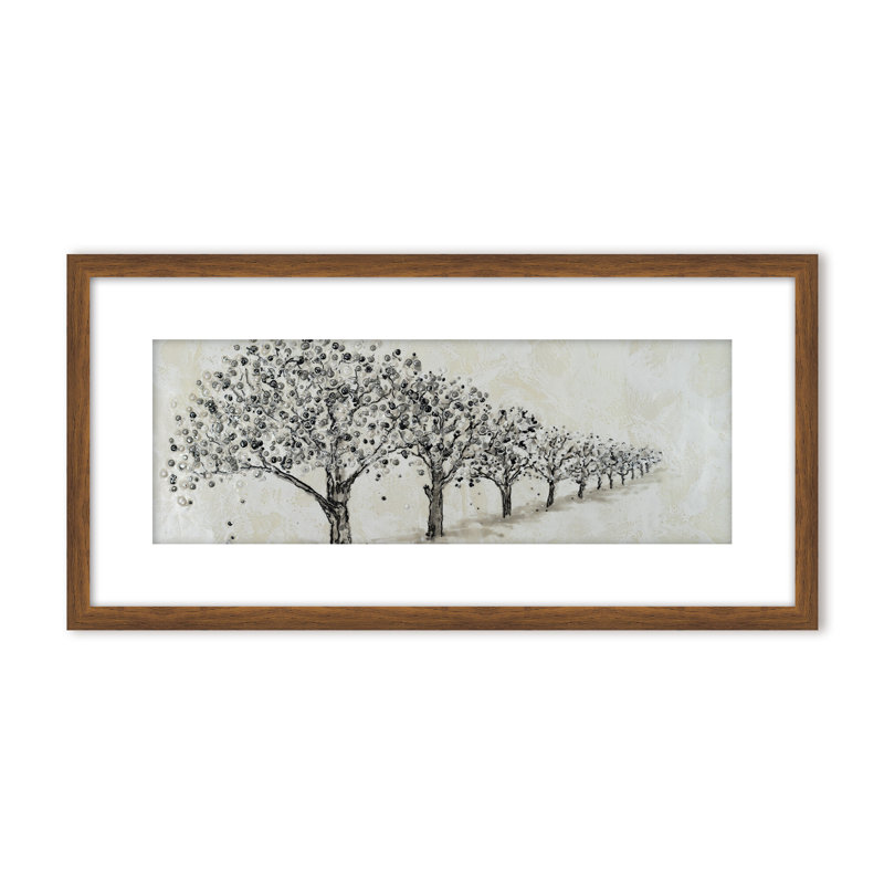 Nature Inspired "Echoes of the Forest" Canvas Wall Art By Karen Biery, 8" H x 16" W, Framed Print, Beige