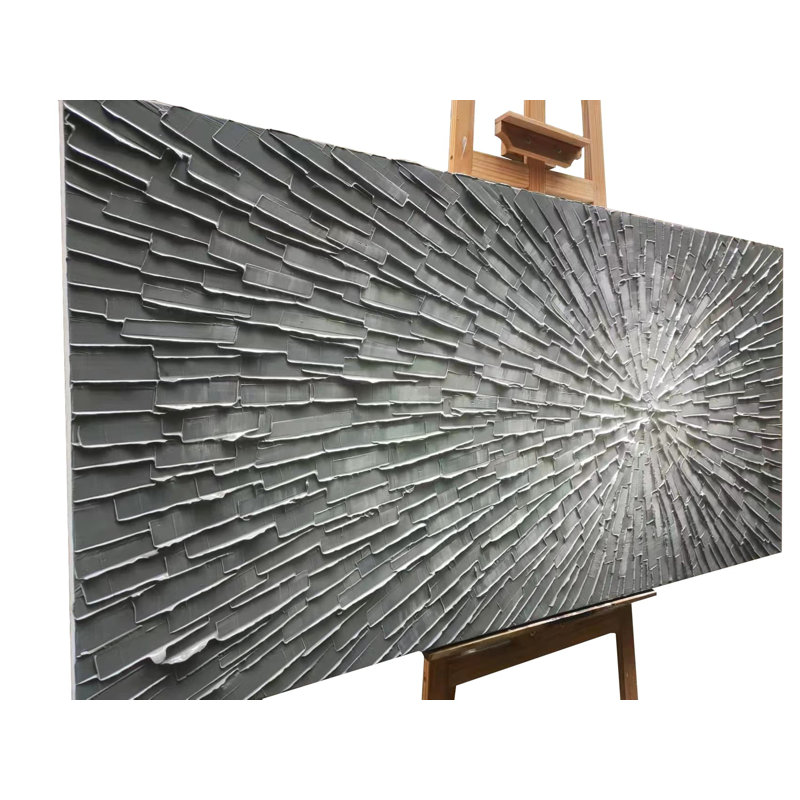 Abstrait - peinture sur toile tendue, H 24 po x l 48 po