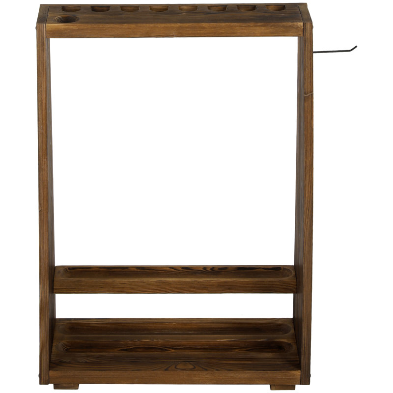 MyGift Wood Pool Cue Rack