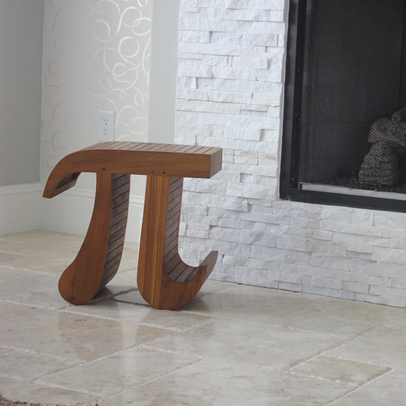 Pi-Shaped Teak Spa Bench with Curved Design