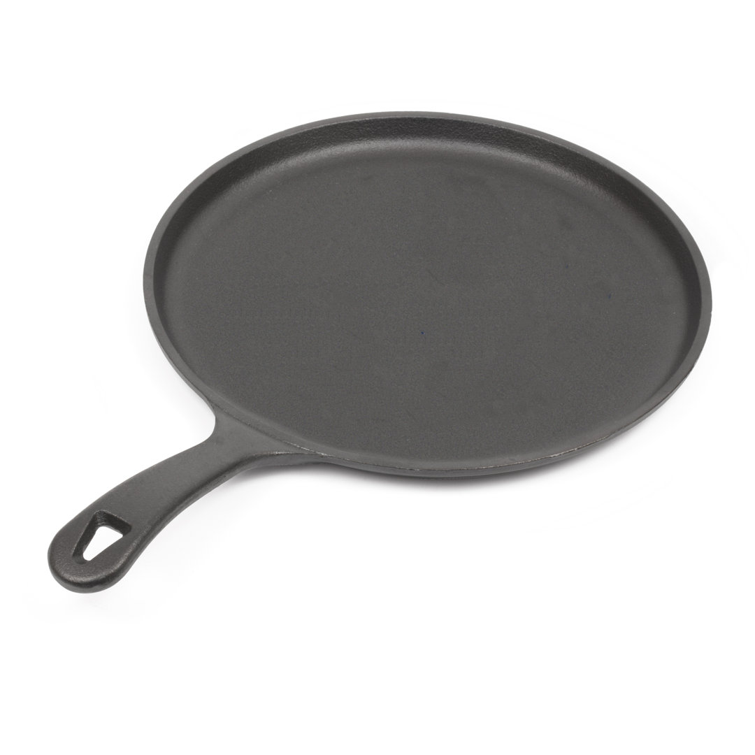 CHCI Series Commercial CHEF 10.5 Inch Preseasoned Cast Iron Round Griddle Pan Commercial Chef