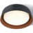 Acrylic 13'' Drum 3-CCT Dimmable LED Black with Wood Grain Finish Flush Mount Ceiling Light