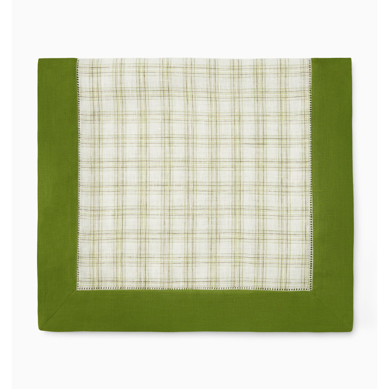 Mikela Plaid Table Runner, 15" W x 72" L, Fern