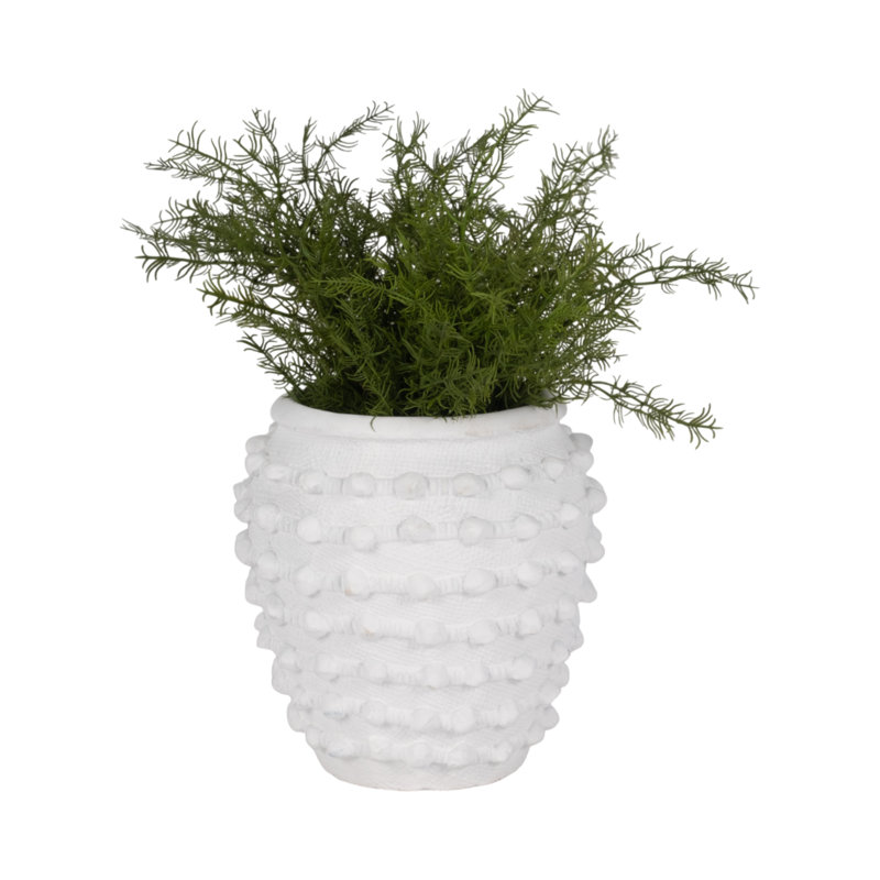 Pot à fleurs Wrought Studio ™, blanc, H 9 po x l 9 po x P 9 po