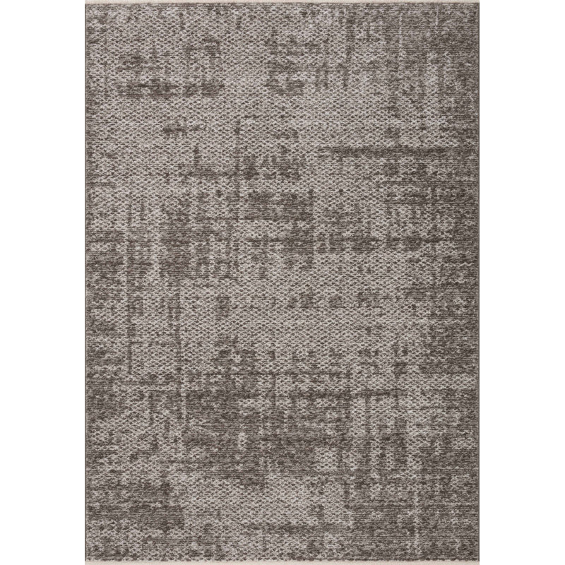 Tapis taupe / colombe abstrait Vance, Rectangle 2 pi 3 po x 3 pi 10 po