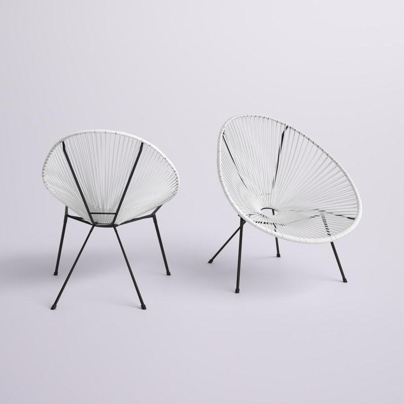 Chaise de patio ovale Sampson, blanc