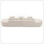 Canapé combiné moderne incurvé, canapé en tissu éponge, canapé minimaliste dans le salon, appartement, aucun assemblage requis, trois coussins-52858045