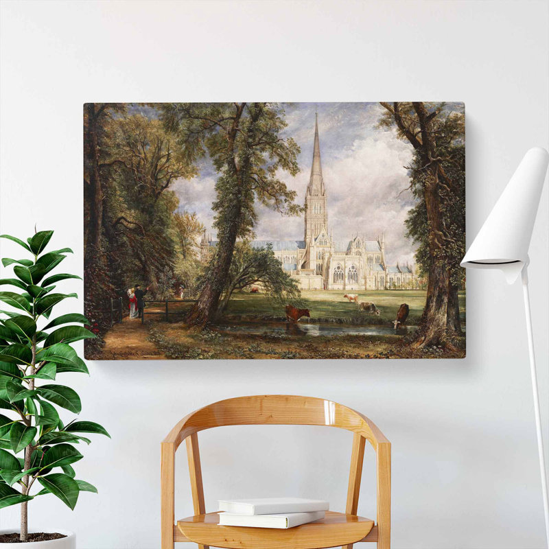 Salisbury Cathedral Vol.1 by John Constable - Wrapped Canvas Painting, 35cm H x 50cm W x 3cm D