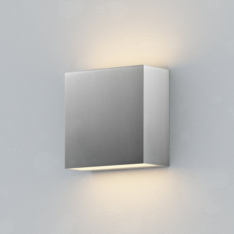 Applique murale en aluminium Apsolon, Aluminium satiné