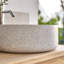 Milos Round Brown Premium Terrazzo Bathroom Sink-1278716079