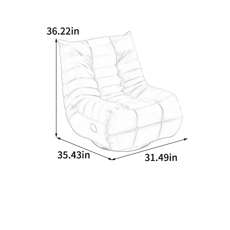 Fauteuil inclinable en tissu de conception ergonomique, Orange