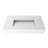 Pyramid 36" Wall Mounted Rectangular Solid Surface Bathroom Sink in Matte Finish - White, With Faucet Hole-872538469-898419830