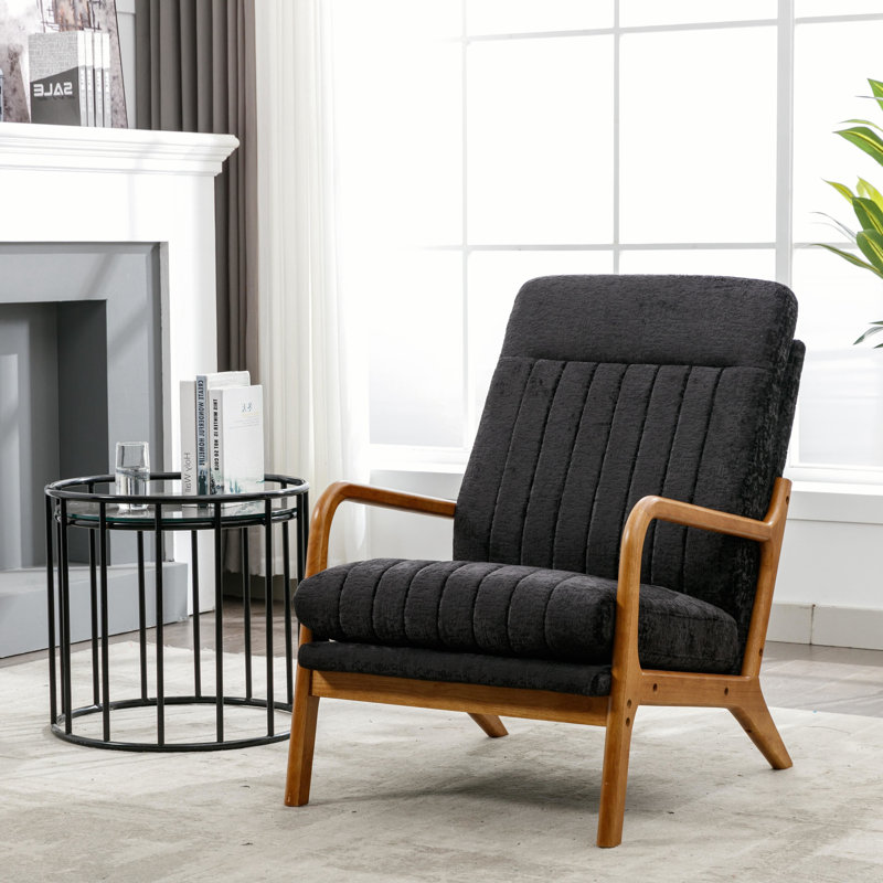 Fauteuil Alleghany, Velours noir