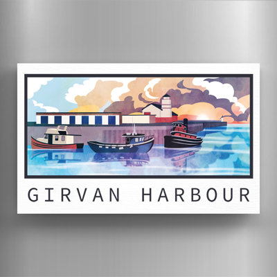 Sumpter Girvan Harbour - No Frame Memorabilia on Wood
