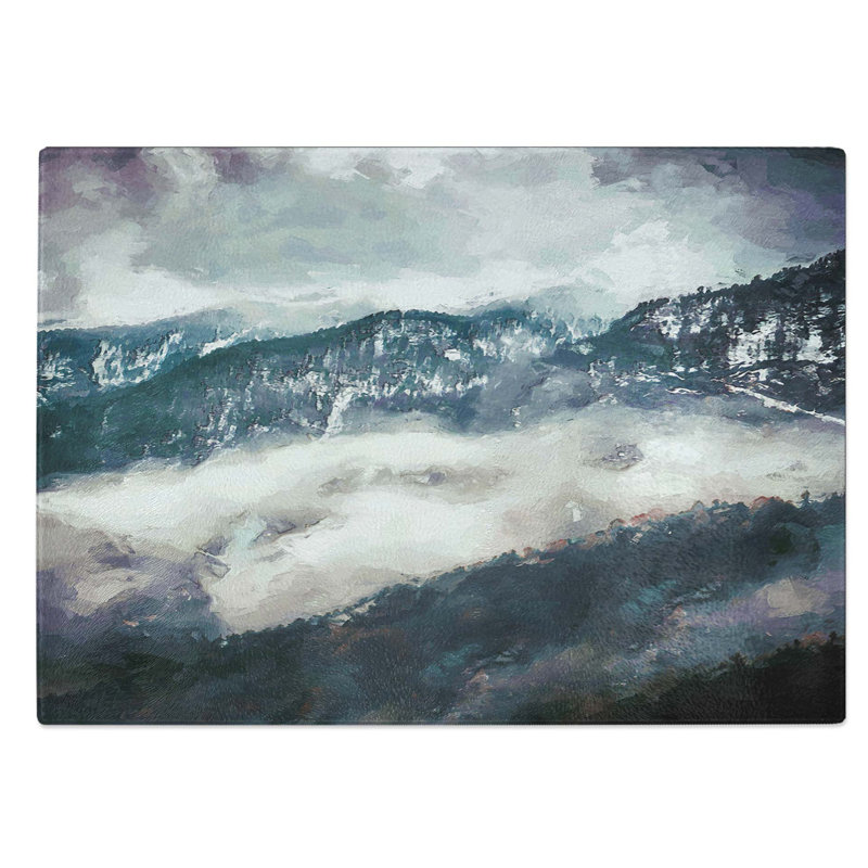 Glass Mountain Peak View in Italy in Abstract Chopping Board, 39 cm W x 28.5 cm L