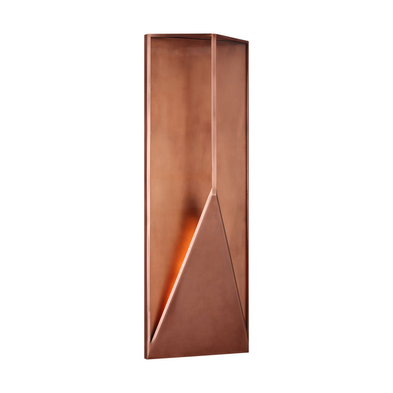 Punto LED Outdoor Wall Lantern, Natural Copper, 38" H x 4.7" W x 13.5" D