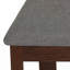 Chaise de salle à manger Red Barrel Studio® Cuadro en tissu gris anthracite, finition noyer (ensemble de 2)
