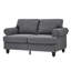 Moderne et confortable 59,5 po 2 places, canapé 100% rembourré, accoudoirs ronds avec rangement, structure en bois massif, coussin éponge haute densité à ressorts ensachés, housses de coussin amovibles de style classique