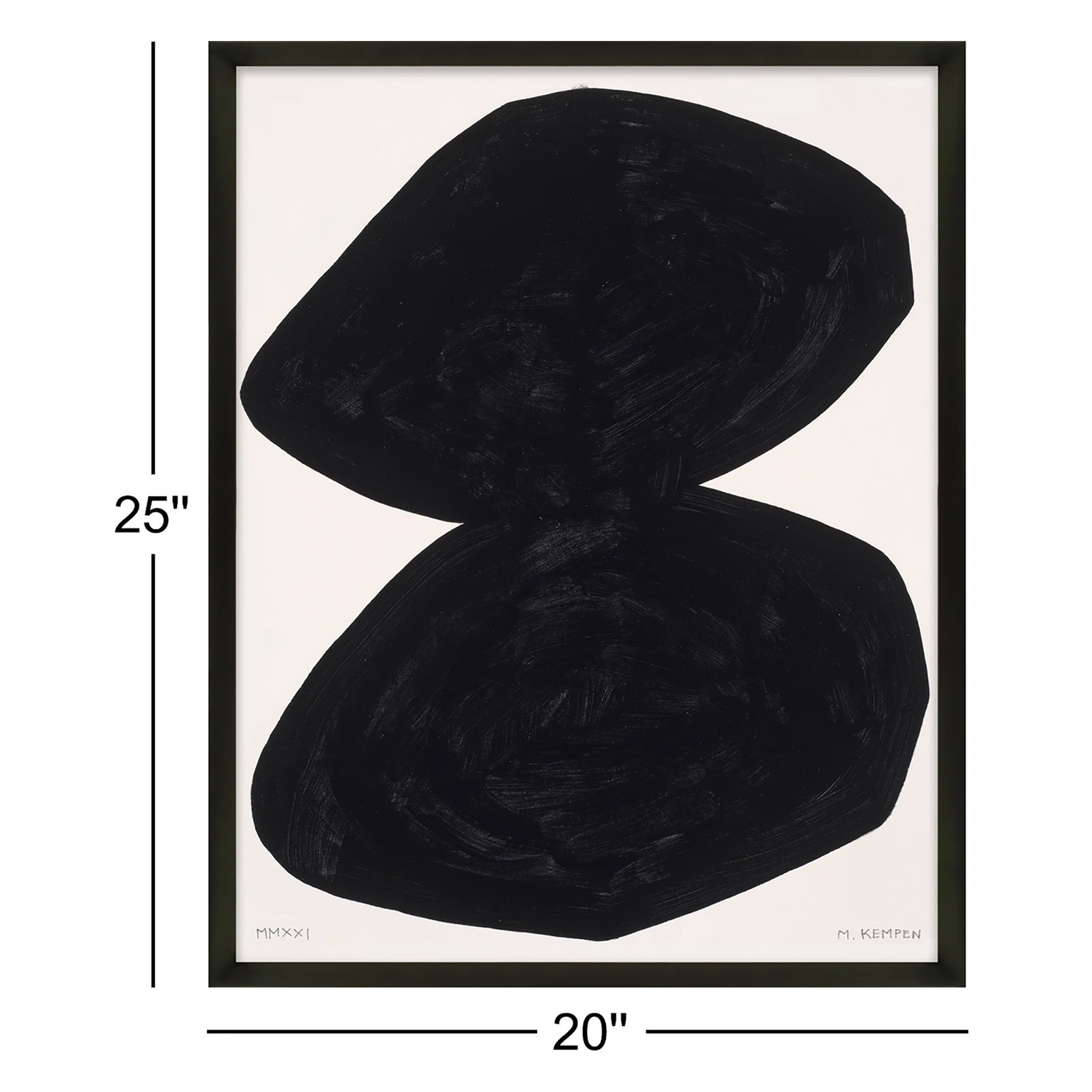 Module On White 2 by Michael Kempen, 25" H x 20" W x 1.25" D, Black