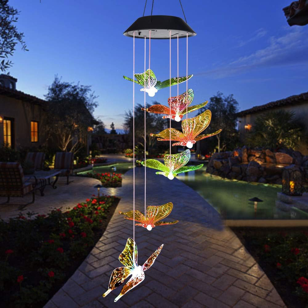 Solar Wind Chimes Outside Hummingbird Wind Chime Birthday Gifts for Mom  Grandma - Memorial Windchimes Decor for Outdoor Yard Patio Porch Garden