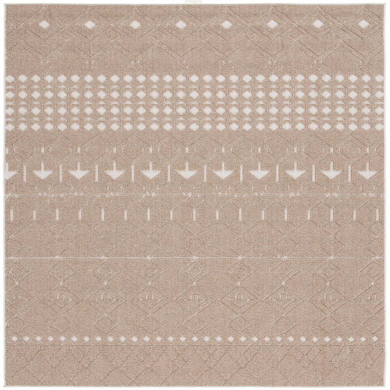 Tapis intérieur / extérieur Global Southwestern, Carré 6 pi 7 po