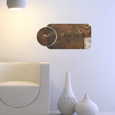 Ensemble de 2 horloges murales décoratives Chic, design moderne, 26,8 x 12,6 pouces | Fabrication 100% bois aggloméré, épaisseur: 0,1 pouce | Parfait pour le salon, le bureau ou la chambre à coucher, les garde-temps élégants et fonctionnels