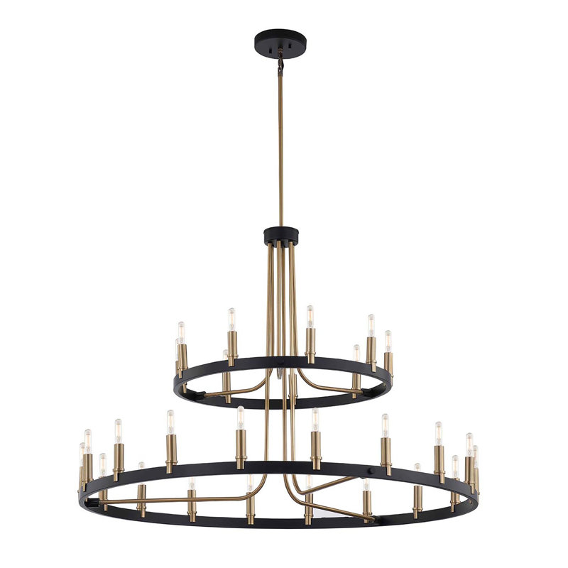 Lustre en forme de bougie à 27 lumières DEL Haritina