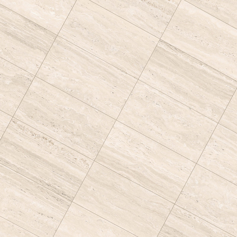 Colosseum Matte 12x24 Porcelain Floor & Wall Travertine Look Tile (15.5 Sq. Ft./Case), Ivory
