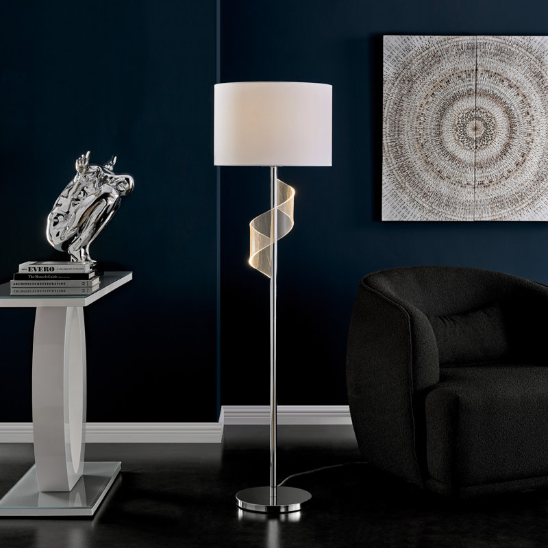 60'' Chrome Traditional Floor Lamp