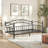 Heavy-Duty Rust-Resistant Twin Size Metal Daybed Frame With Elegant Curved Slatted Headboard & Reinforced Slat Support, No Box Spring Needed