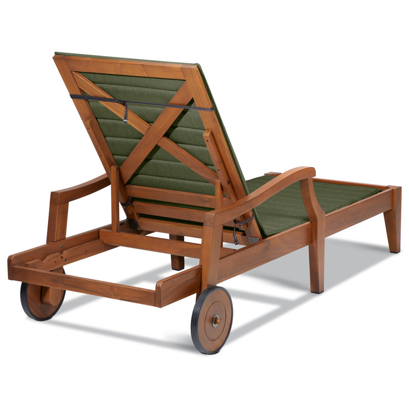 Outdoor Chaise Lounge Cushion, 80" L x 26" W, Heather Fern