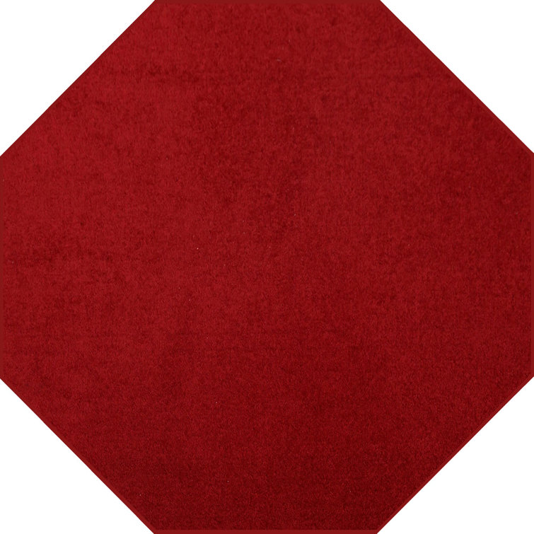 Modern Plush Solid Color Rug - Red, Pet and Kids Friendly Rug. Made in USA, Rectangle, Area Rugs Great for kids, Pets, Event, Wedding 