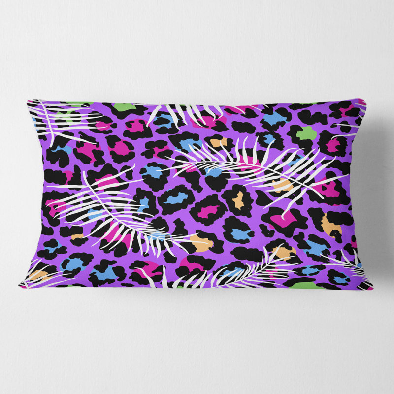Coussin lombaire en fourrure de leopard
