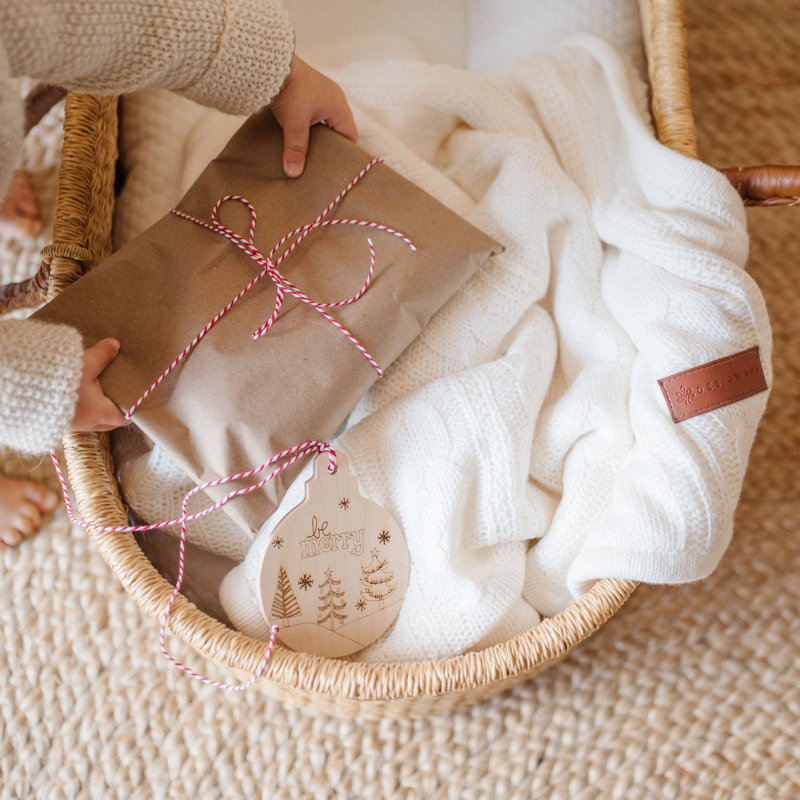 Cotton Blend Stroller Blanket, Ivory