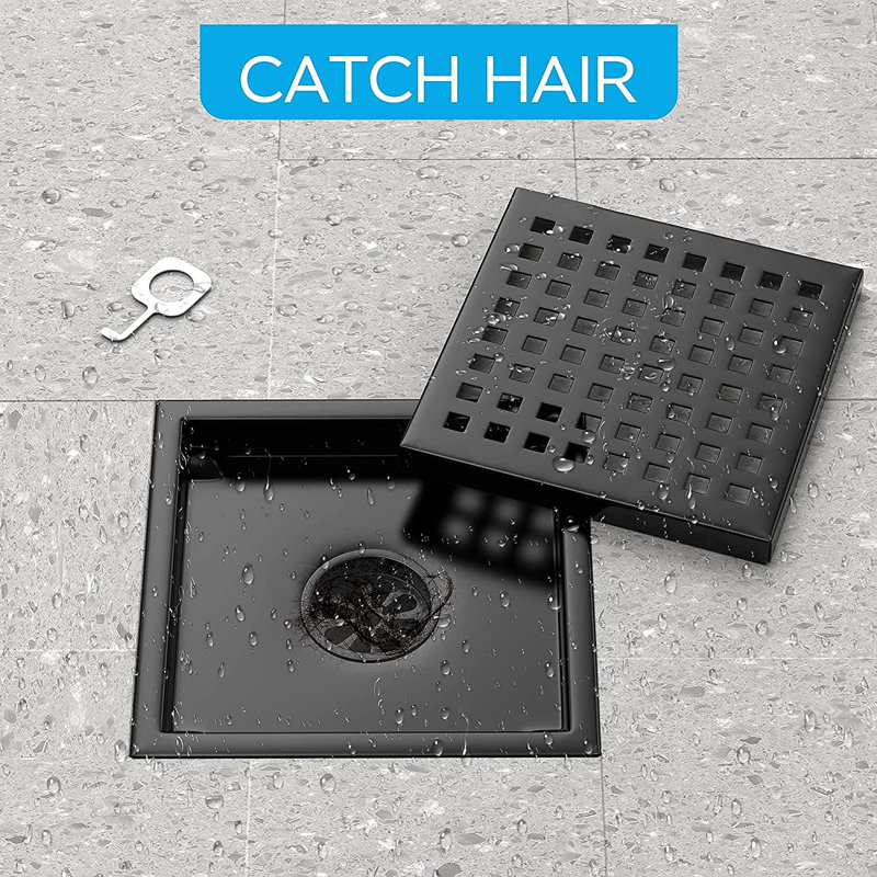 Tile In Shower Drain, Black