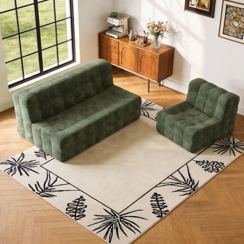2 Seater Corduroy Loveseat