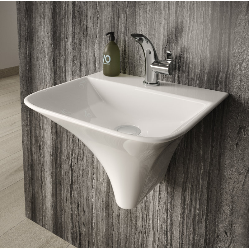 Nuie Grace 460mm L x 415mm W White Fireclay Square Sink