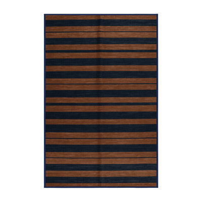 Machine Washable Horizontal Stripes Grey Area Rug