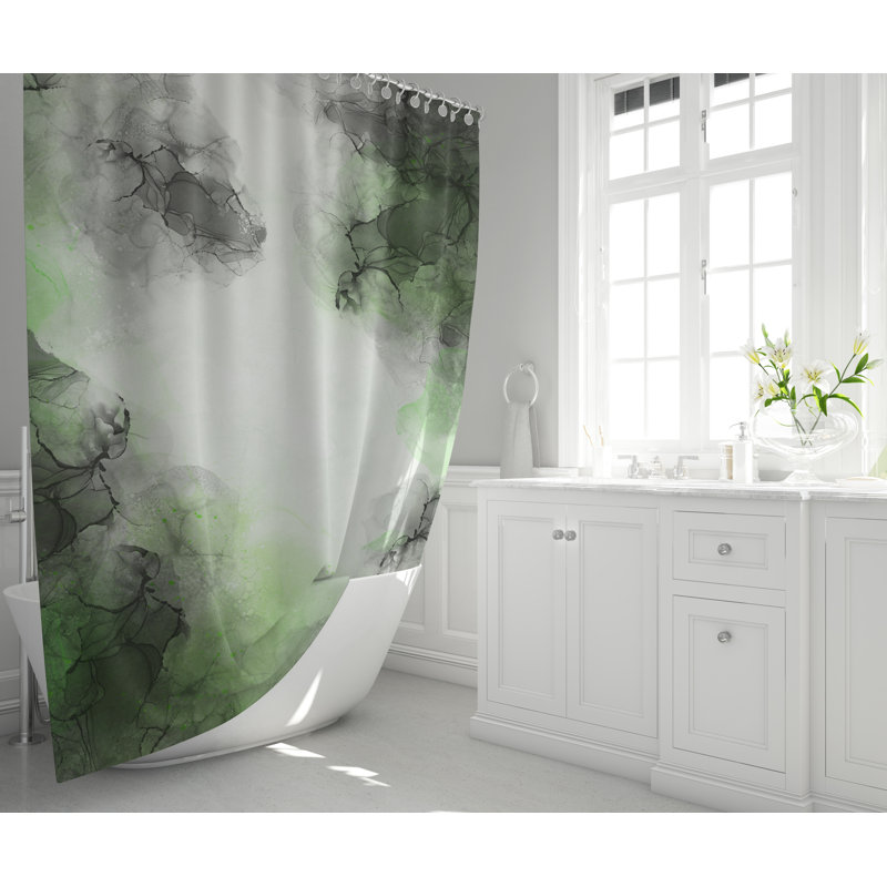 Rideau de douche simple abstrait, H 72 po x l 70 po