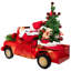 Décoration de Noël animée et musicale de père Noël avec camion rétro - 36,5 po